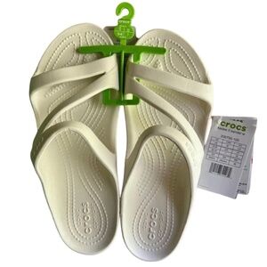 White Croc Sandals